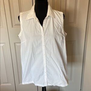 Maternity Announcements Sleeveless White Cotton Women’s Maternity Top Large